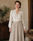 Romantic Vintage Embroidered Blouse