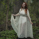 Early Medieval Style Dress with Cloak - Retrorobe