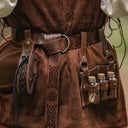 Viking & Alquimista Styles Belt Set: Scabbard, Pouch, Magic Bottle - Retrorobe