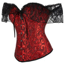 Victorian Corset Gothic Satin Lace Bustier - Retrorobe