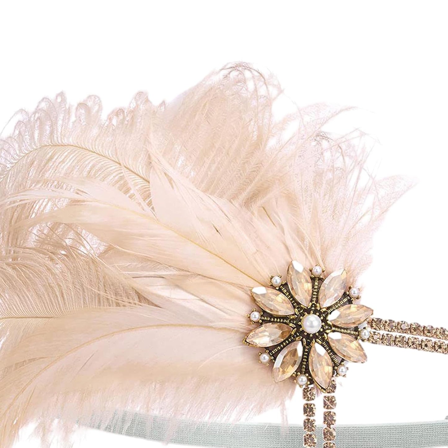 5Pcs 1920s Champagne Flapper Accessory Set