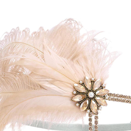 5Pcs 1920s Champagne Flapper Accessory Set