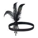 5-teiliges 1920er Jahre Flapper-Accessoire-Set, Schwarz