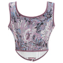 Cottagecore Jacquard Front Strap Herringbone Corset - Retrorobe