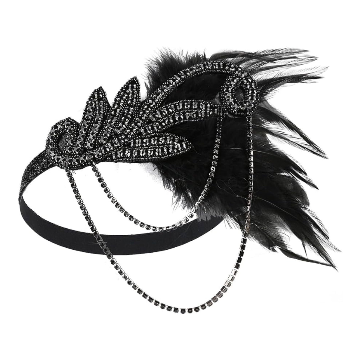 5PCS Black 1920s Flapper Accessory Set