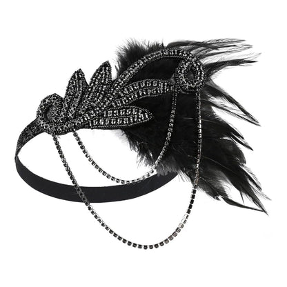 5PCS Black 1920s Flapper Accessory Set