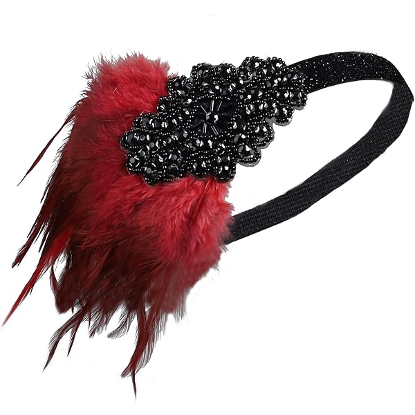 1920s Flapper Accessory Set with Ruby Jewels