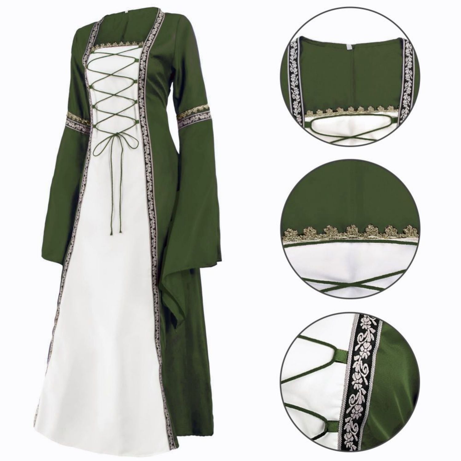 Irish Medieval Renaissance Dress Plus Size Design for Authentic Style retrorobe Irish Medieval Renaissance Dress Plus Size Design for Authentic Style retrorobe