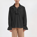Renaissance Ruffle Decorated Tops Pirate Shirts - Retrorobe