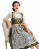Oktoberfest Dirndl Costume with Embroidered Apron and Blouse