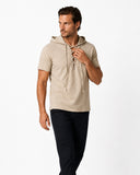 Camicia medievale con cappuccio da uomo