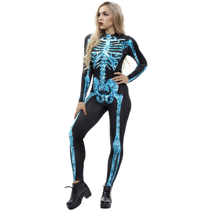 Skeleton Skull Full Body Catsuit