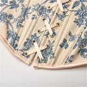 Floral Lace-up Front Vest U-Back Corset - Retrorobe