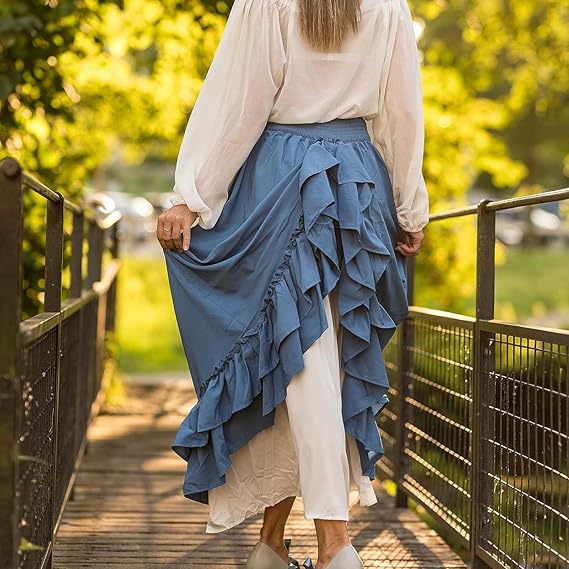 Mittelalterlicher Renaissance-Maxirock im Punk- und Gothic-Stil 