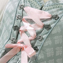 Oktoberfest 3-Piece Lace-up Dirndl with Apron & Blouse - Retrorobe