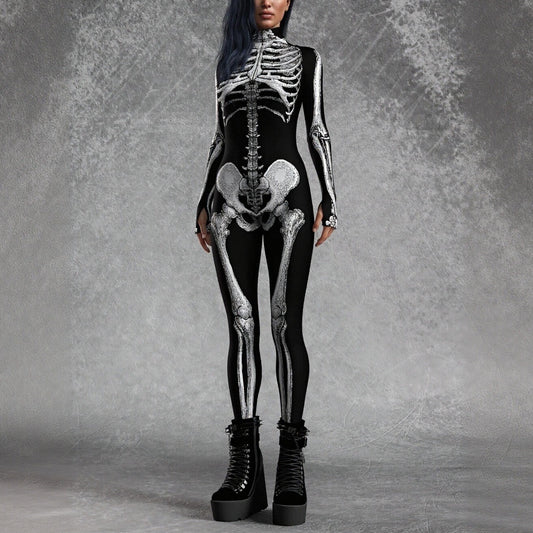 Women's Skull Skeleton Bodysuit