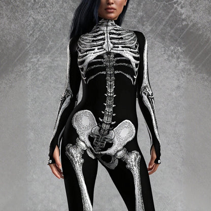 Women's Skull Skeleton Bodysuit