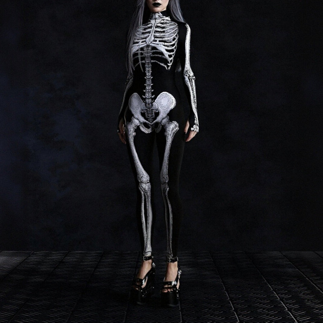 Women's Skull Skeleton Bodysuit