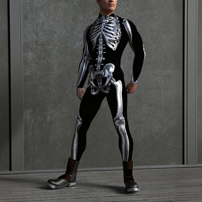 Men's Skeleton Skull Costume Bodysuits