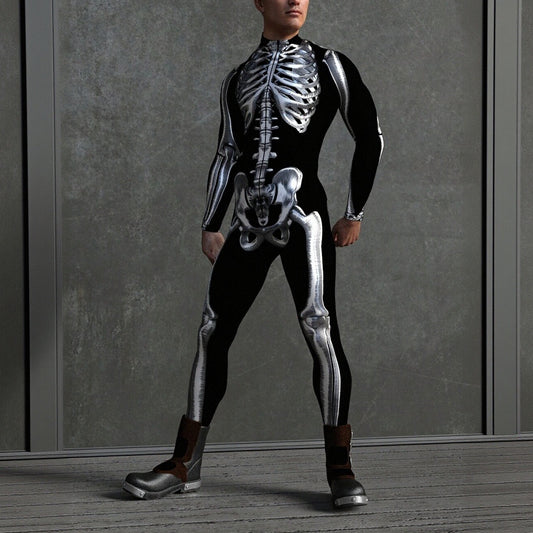 Men's Skeleton Skull Costume Bodysuits