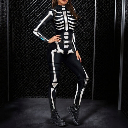 Women's Cyber Style Skeleton Bodysuits