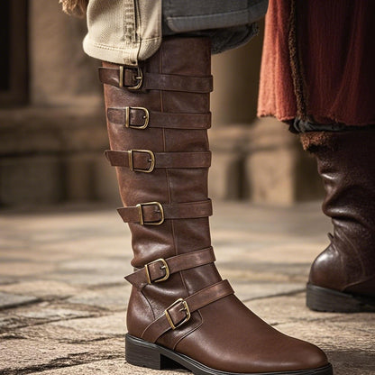 Medieval Renaissance Style Flat Jazz Boots for Knight Look