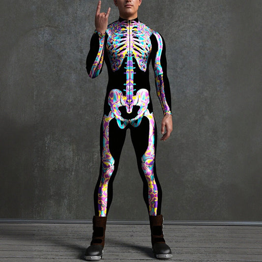 Men's Rainbow Skeleton Bodysuit