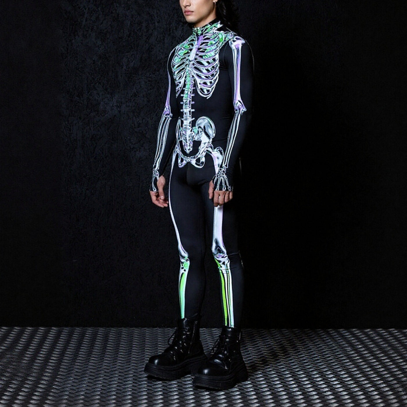 Skeleton Glow-in-the-Dark Bodysuit for Halloween