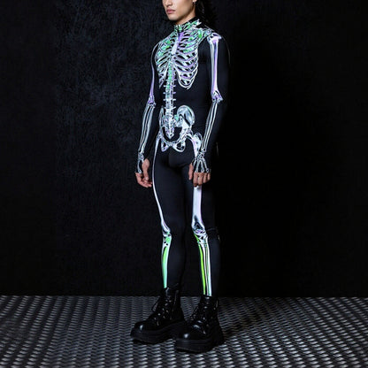 Skeleton Glow-in-the-Dark Bodysuit for Halloween