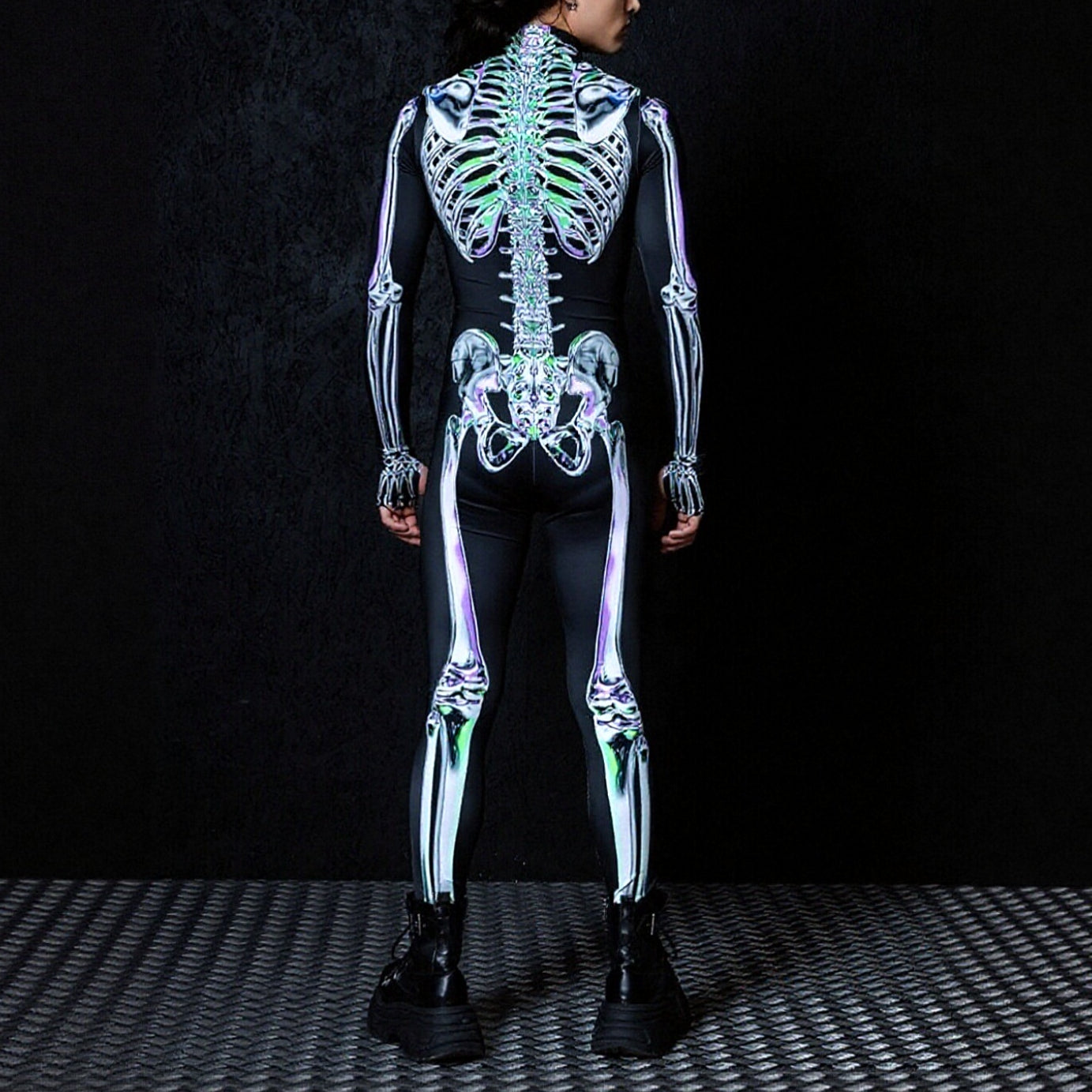 Skeleton Glow-in-the-Dark Bodysuit for Halloween