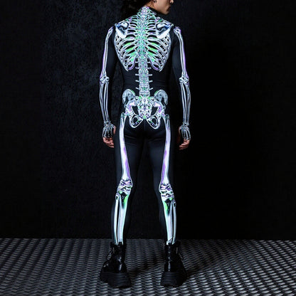 Skeleton Glow-in-the-Dark Bodysuit for Halloween