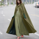 Medieval Hooded Straps Shawl Extended Cloak - Retrorobe