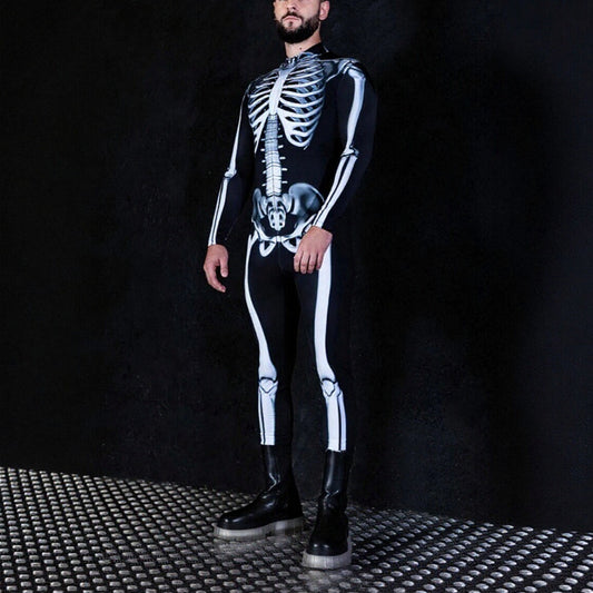Skull Skeleton Full Body Catsuit for Men