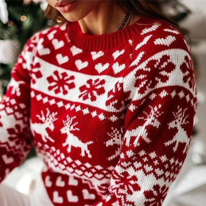 Reindeer Nordic Knit Ugly Christmas Sweater