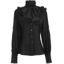 Renaissance Gothic Style Ruffle Sleeve  Blouse - Retrorobe