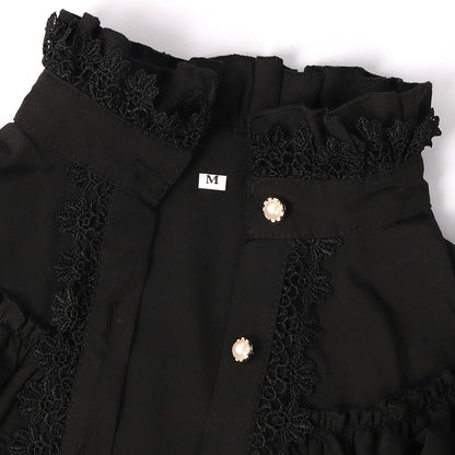 Renaissance Gothic Style Ruffle Sleeve  Blouse