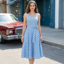 Sunshine Polka Charm Midi Dress