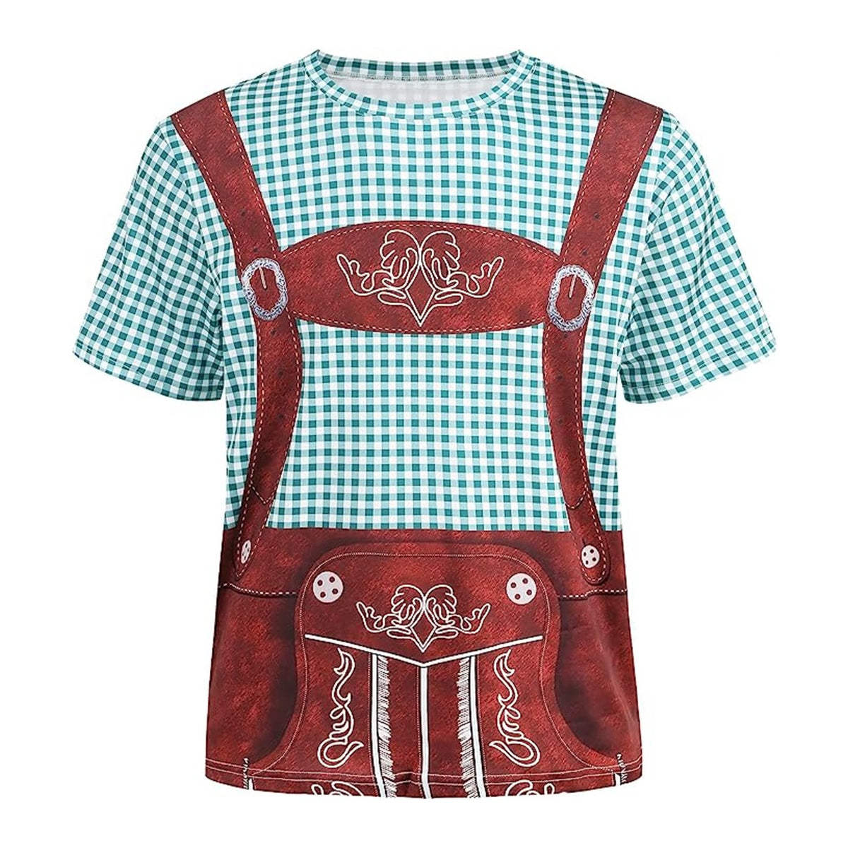 Lustiges Oktoberfest-T-Shirt mit Lederhosen-Print
