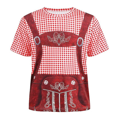 T-Shirt mit Oktoberfest-Lederhosen-Print