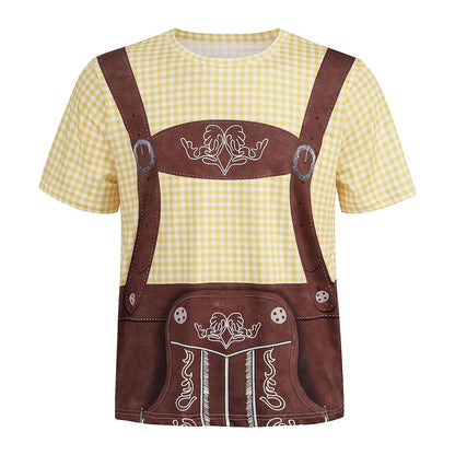 T-Shirt mit Oktoberfest-Lederhosen-Print