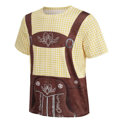 T-Shirt mit Oktoberfest-Lederhosen-Print