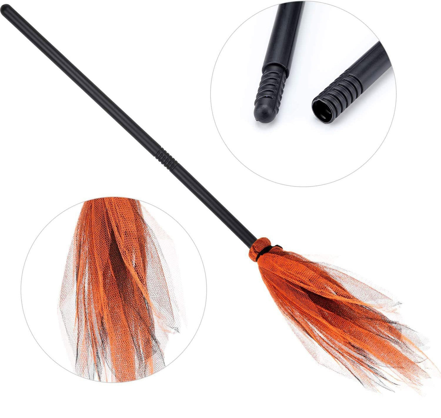Witch Broomstick Halloween Prop Tulle