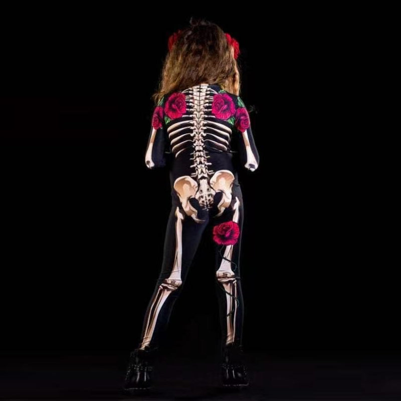Skeleton Skull Halloween Bodysuit for Kids