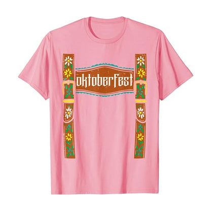 Herren-T-Shirt mit Oktoberfest-Lederhosen-Grafik