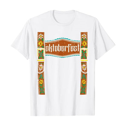 Herren-T-Shirt mit Oktoberfest-Lederhosen-Grafik