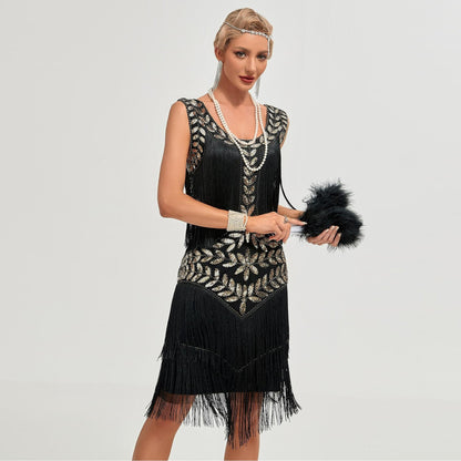 1920s Black Flapper Dress