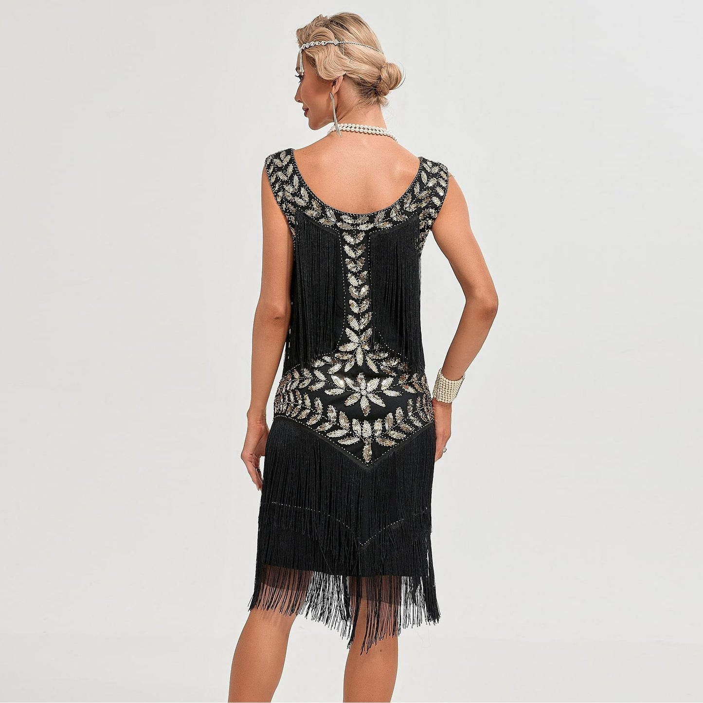 1920s Black Flapper Dress