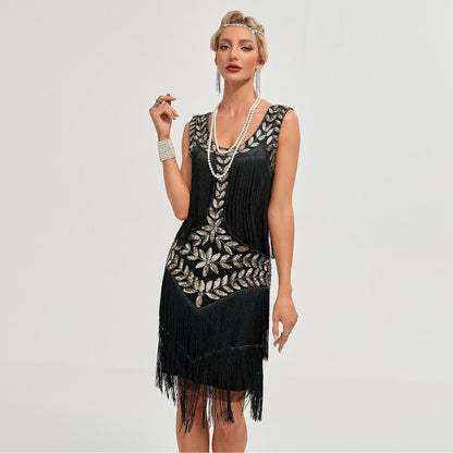 1920s Black Flapper Dress