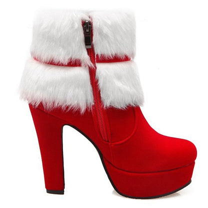 Retro Christmas High Heel Boots 12CM