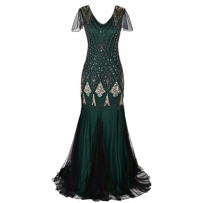 Green Maxi Evening Gown